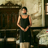 RASIKA DUGAL IN KARVI BLACK KURTA SET WITH DUPATTA