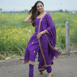 SARGUN MEHTA IN HEER JAMANI KURTA SET WITH DUPATTA