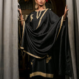 SHAAMNI BLACK KURTA SET WITH DUPATTA