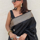 ANUSHREE IN BLACK HIMA SAREE