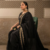 ALOKA BLACK SHARARA SET WITH DUPATTA