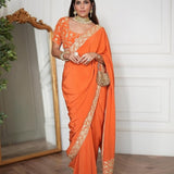 MITALI SAGAR IN ORANGE CHANDRIKA SAREE