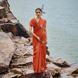 RUSTIC ORANGE RASIKA SAREE