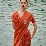 RUSTIC ORANGE RASIKA SAREE