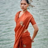RUSTIC ORANGE RASIKA SAREE