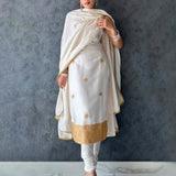 SUKHMANI GAMBHIR IN IVORY KIRAT KURTA SET WITH DUPATTA