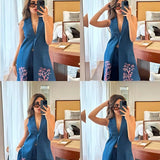TANYA TULI IN INDIGO ETA JACKET SET