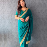 SUKHMANI GAMBHIR IN GREEN CHE NAR SAREE