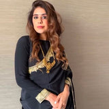 MEHAL KEJRIWAL IN BLACK SIDDRA SAREE