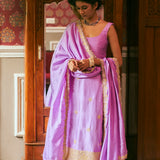 SIMRAT LILAC KURTA SET WITH DUPATTA