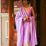 SIMRAT LILAC KURTA SET WITH DUPATTA