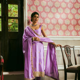 SIMRAT LILAC KURTA SET WITH DUPATTA