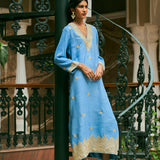 FIROZA AZURE BLUE KAFTAN