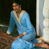 FIROZA AZURE BLUE KAFTAN