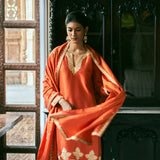 NALIKA ORANGE KURTA SET WITH DUPATTA