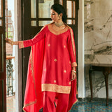 REWA RED KURTA SET WITH DUPATTA