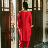 REWA RED KURTA SET WITH DUPATTA