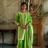 VANHI LIME GREEN KURTA SET WITH DUPATTA