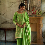 VANHI LIME GREEN KURTA SET WITH DUPATTA