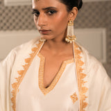 MALLIKA WHITE SHARARA SET WITH DUPATTA