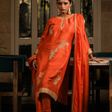 SURABHI ORANGE KURTA SET WITH DUPATTA