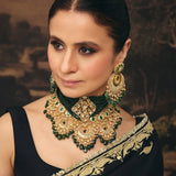 RASIKA DUGAL IN KARVI BLACK KURTA SET WITH DUPATTA