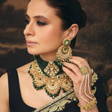 RASIKA DUGAL IN KARVI BLACK KURTA SET WITH DUPATTA