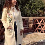 KAMIYA JANI IN OFF WHITE ZUCI JACKET SET