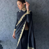 SUKHMANI GAMBHIR IN BLACK SIDDRA SAREE